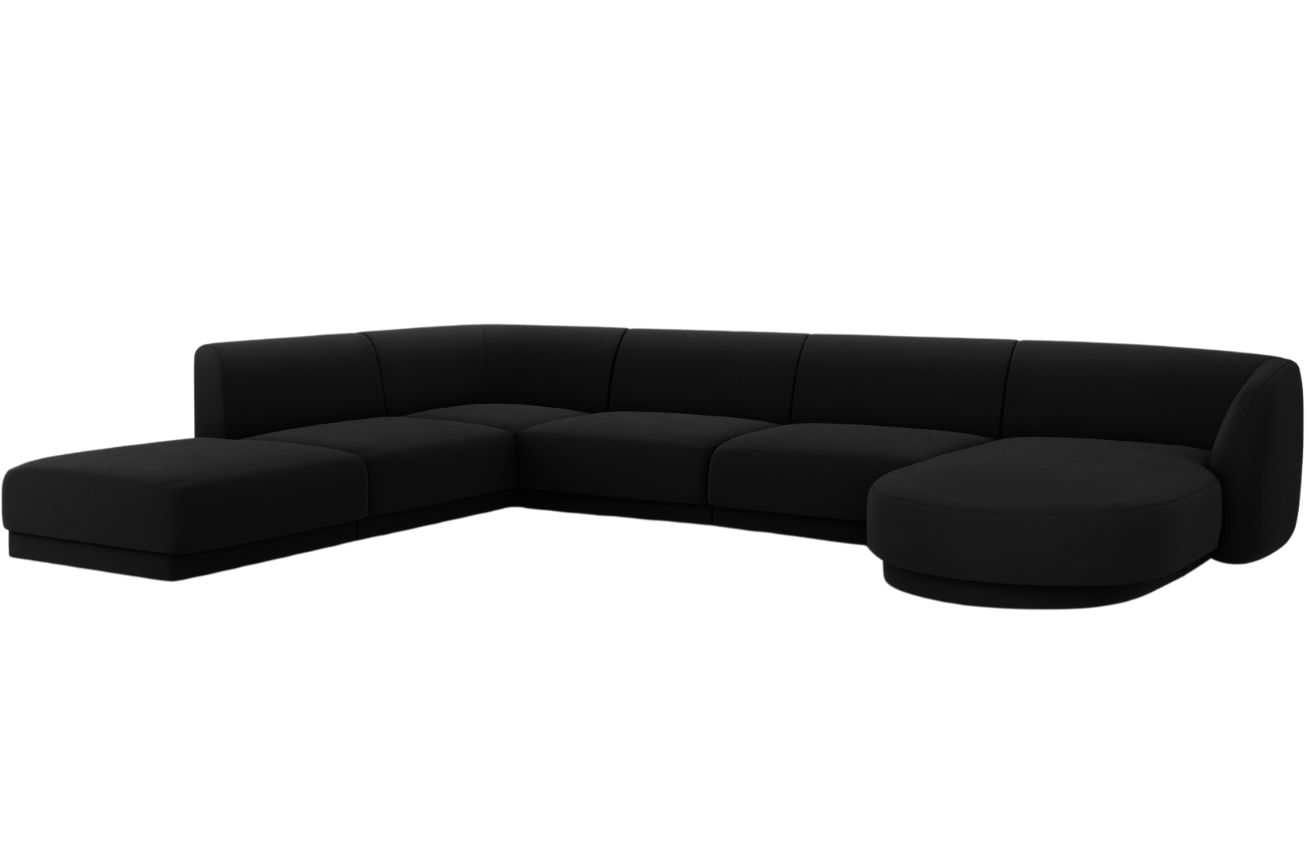 Micadoni Sametová rohová pohovka Miley 330 cm