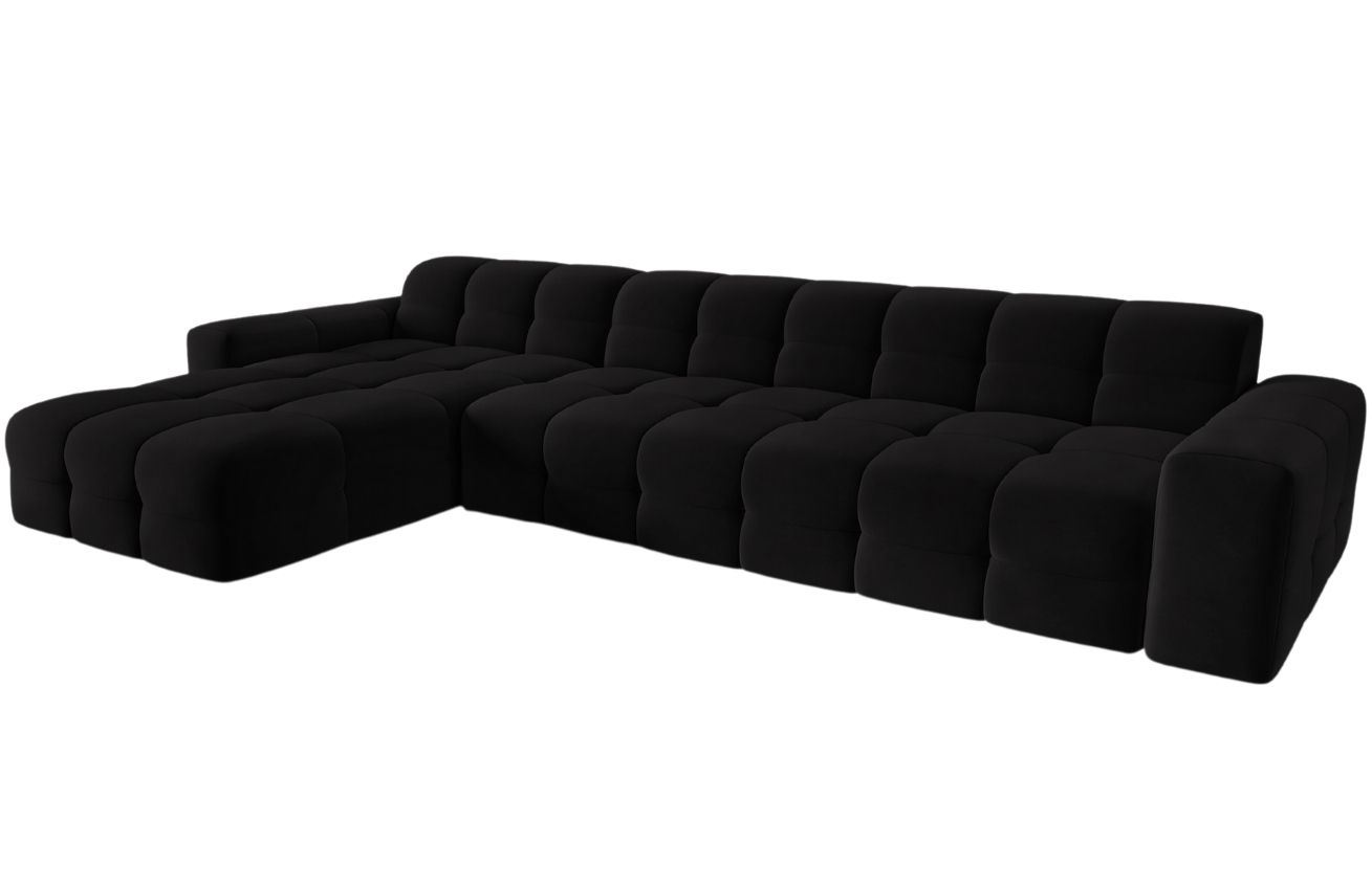 Micadoni Sametová rohová pohovka Kendal 357 cm