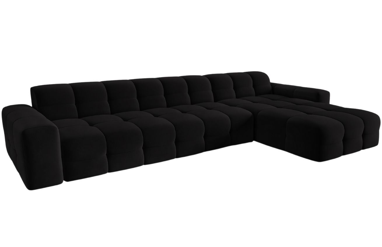 Micadoni Sametová rohová pohovka Kendal 357 cm