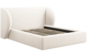 Micadoni Sametová postel Miley 140 x 200 cm s úložným prostorem