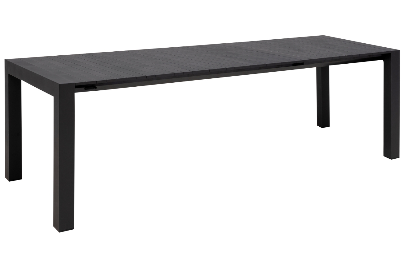 Antracitový hliníkový rozkládací zahradní stůl No.111 Mindo 263/325 x 100 cm