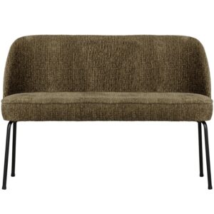 WOOOD Tmavě zelená sametová lavice Tergi 120 cm