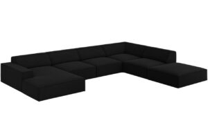 Micadoni Sametová rohová pohovka Jodie 364 cm