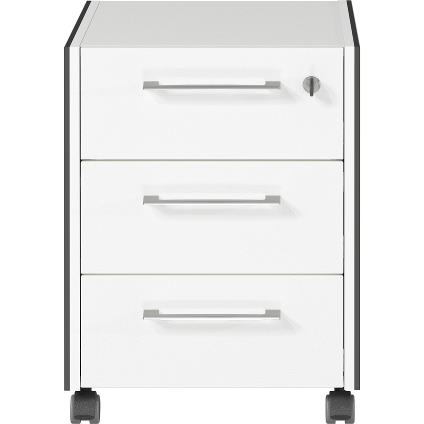 Germania Bílo-šedý pojízdný kontejner Pasadena 42 x 49 cm