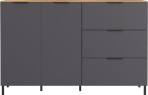 Germania Grafitově šedá komoda California 151 x 40 cm