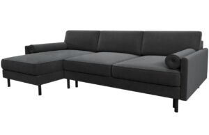 Micadoni Sametová rozkládací pohovka Scott 212 cm