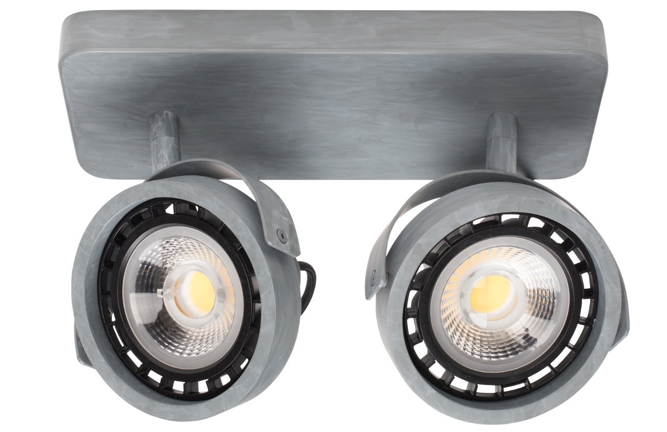 Stříbrné kovové bodové světlo ZUIVER DICE 28 cm