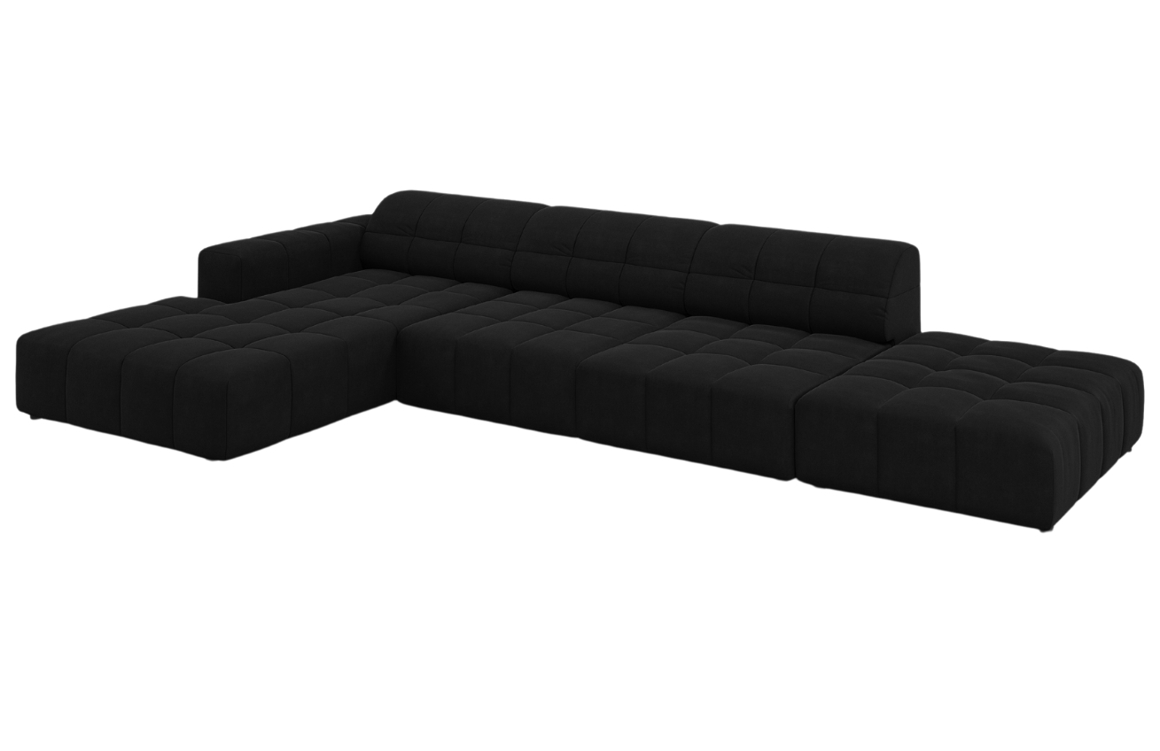 Cosmopolitan Design Sametová rohová pohovka Chicago 341 cm