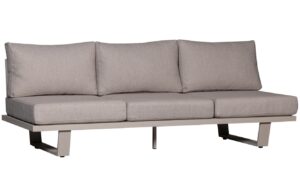 WOOOD Šedá čalouněná trojmístná zahradní pohovka Neson 210 cm