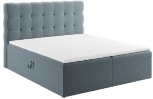 Micadoni Sametová boxspring postel Mamaia 180 x 200 cm