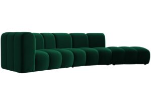 Micadoni Sametová pohovka Lupine 335 cm