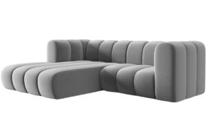 Micadoni Sametová rohová pohovka Lupine 228 cm