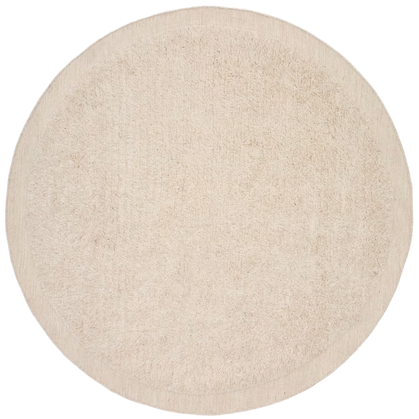 Bílý kulatý vlněný koberec Kave Home Marely 200 cm