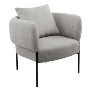 Šedé čalouněné křeslo Somcasa Agadir