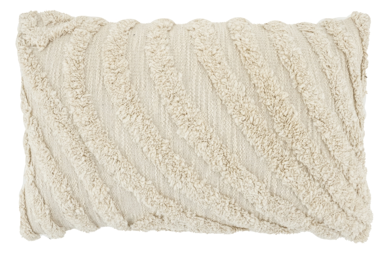 By-Boo Krémově bílý polštář Sabi 30 x 50 cm