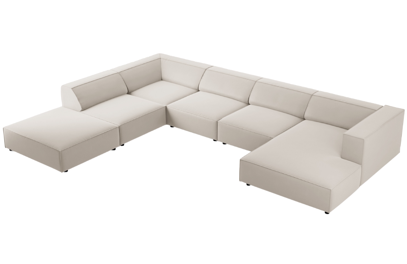 Cosmopolitan Design Sametová rohová pohovka Arendal 364 cm