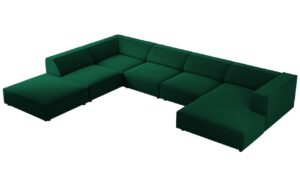 Cosmopolitan Design Sametová rohová pohovka Arendal 364 cm