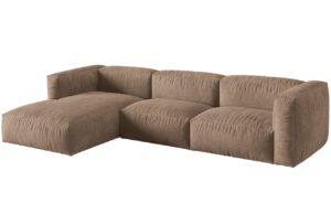 Micadoni Sametová rohová pohovka Martina 330 cm