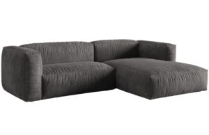 Micadoni Sametová rohová pohovka Martina 280 cm