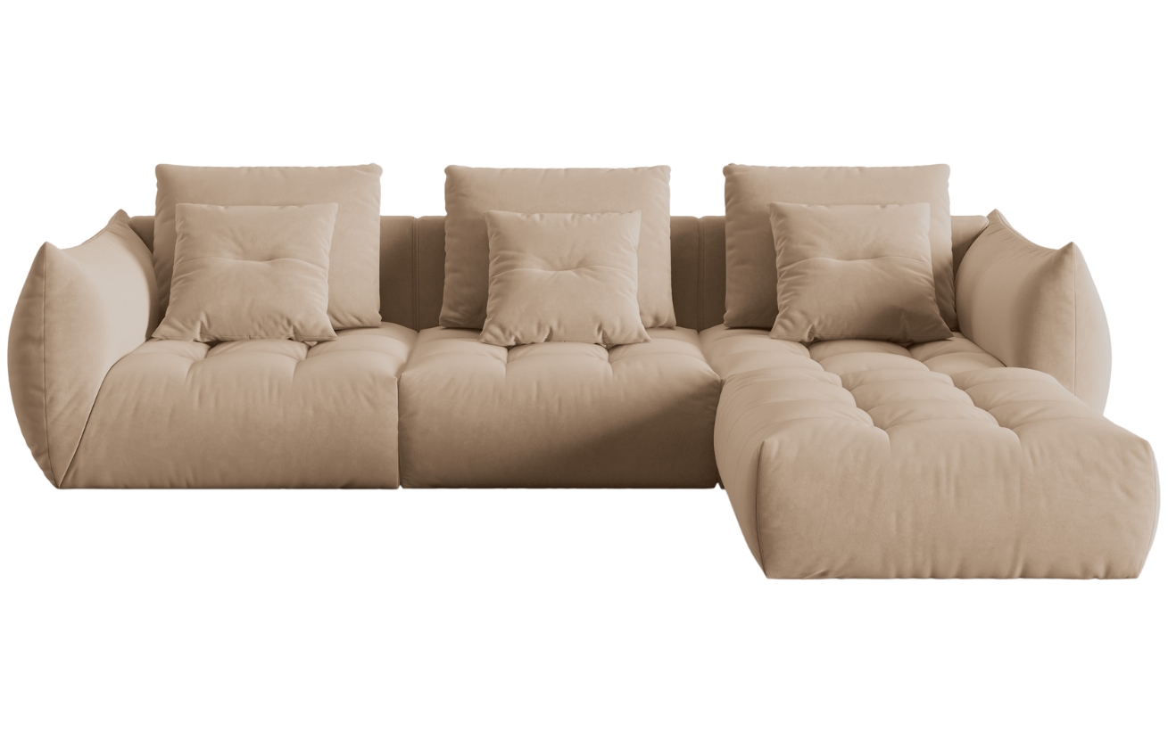 Micadoni Sametová rohová pohovka Bloom 332 cm