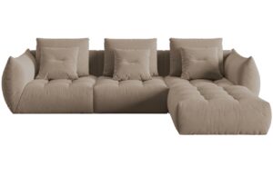 Micadoni Sametová rohová pohovka Bloom 332 cm