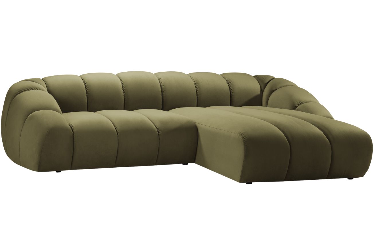 Micadoni Sametová rohová pohovka Diana 334 cm