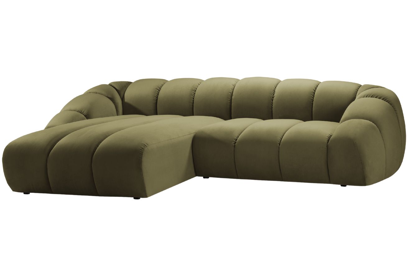 Micadoni Sametová rohová pohovka Diana 334 cm