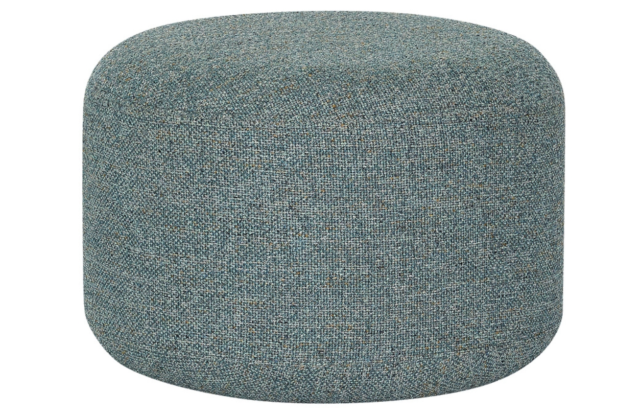 Šedozelený čalouněný puf Hübsch Marshmellow 52 cm