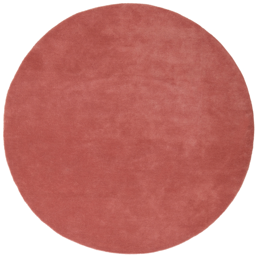 Jotex Červený kulatý vlněný koberec ASIA 200 cm