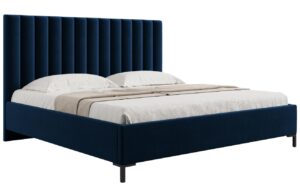 Micadoni Sametová postel Allison 140 x 200 cm s úložným prostorem