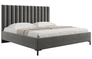 Micadoni Sametová postel Allison 180 x 200 cm s úložným prostorem