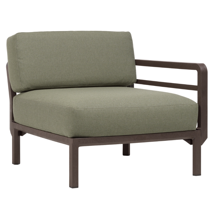 Nardi Zelený zahradní koncový modul Maximo s hnědou podnoží