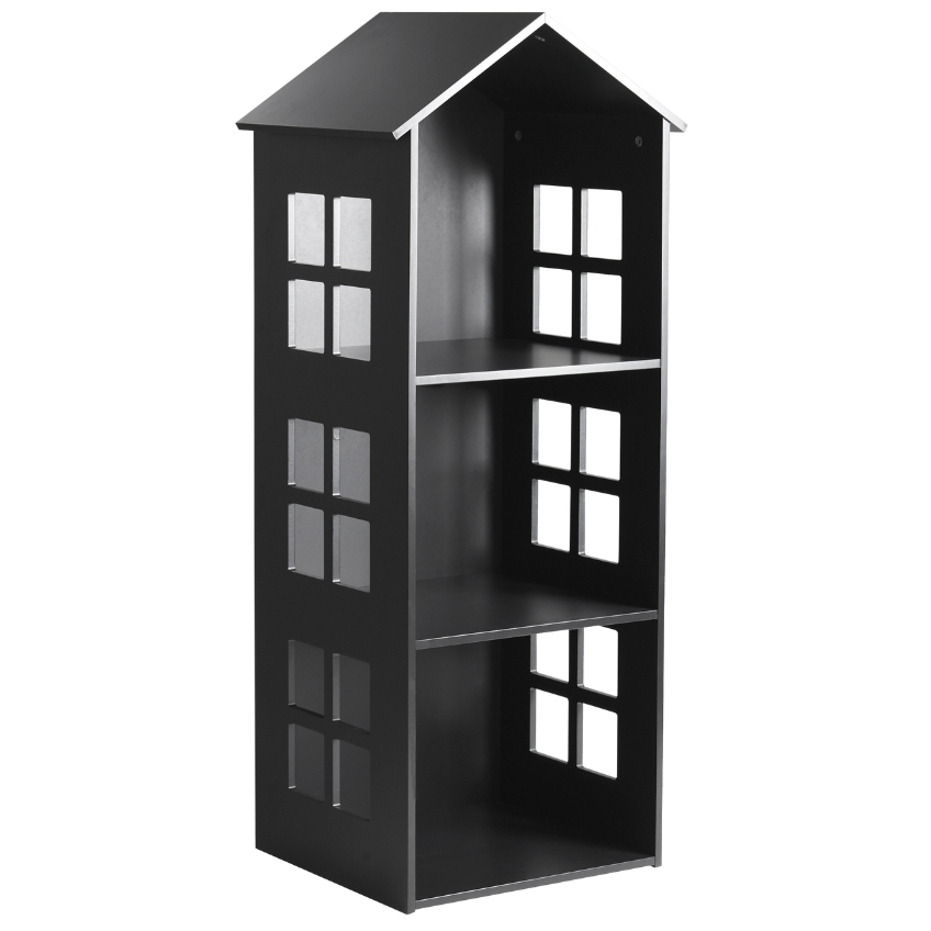 Jotex Černá lakovaná dětská knihovna SEVILLA 117 x 47 cm