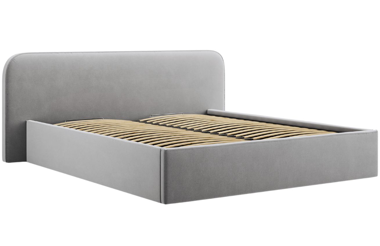 Micadoni Sametová postel Elizabeth 160 x 200 cm s úložným prostorem