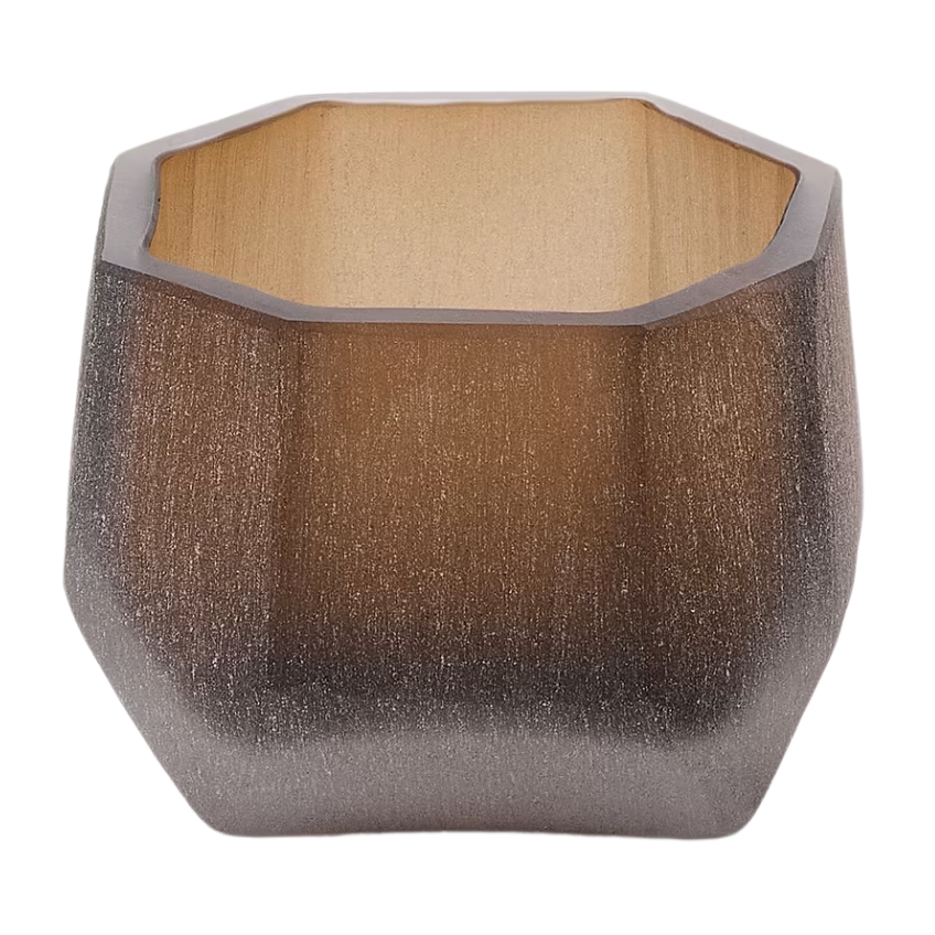 Hnědá skleněná váza Kave Home Terrava 11 cm