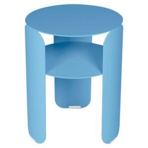 Světle modrý kovový zahradní stolek Fermob Bebop 35 cm