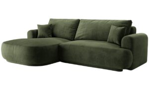 Micadoni Sametová rozkládací pohovka Ella 271 cm