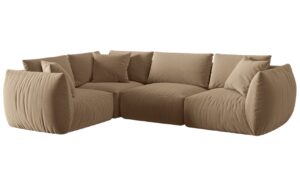 Micadoni Sametová rohová pohovka Chris 295 cm