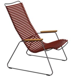 Červené plastové zahradní lounge křeslo HOUE Click