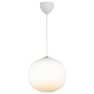 Nordlux Opálově bílé skleněné závěsné světlo Navone 30 cm