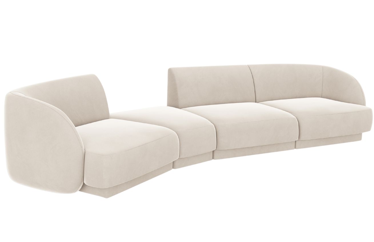 Micadoni Sametová pohovka Miley 327 cm