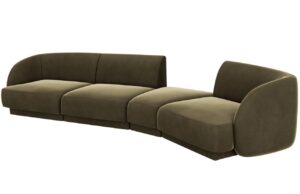 Micadoni Sametová pohovka Miley 327 cm