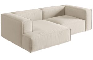 Micadoni Sametová rohová pohovka Nuria 252 cm