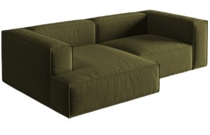 Micadoni Sametová rohová pohovka Nuria 252 cm