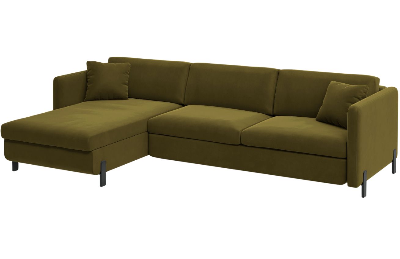 Micadoni Sametová rozkládací pohovka Gloria 260 cm