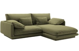 Sametová rohová pohovka MICADONI Torino 220 cm