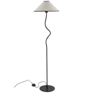 Jotex Černá kovová stojací lampa JULIET 148 cm