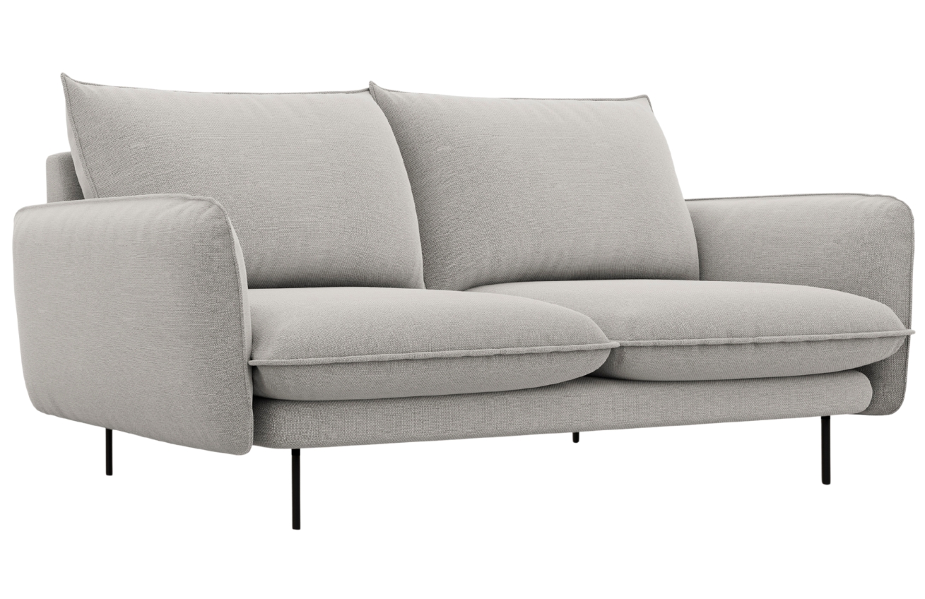 Cosmopolitan Design Světle šedá čalouněná dvoumístná pohovka Vienna 160 cm