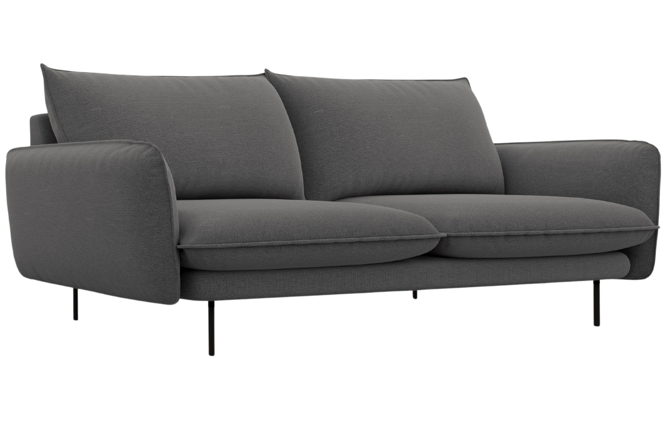 Cosmopolitan Design Tmavě šedá čalouněná trojmístná pohovka Vienna 200 cm