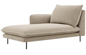 Cosmopolitan Design Béžová čalouněná lenoška Vienna 170 cm